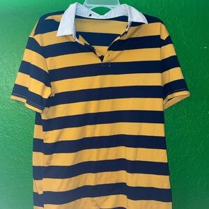 Striped Yellow and Black Men's Polo Shirt